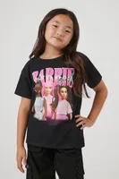 Girls Barbie Girl Graphic T-Shirt (Kids) in Black, 11/12