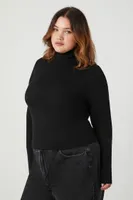 Women's Fitted Turtleneck Sweater Black,