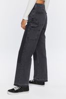 Women's Washed-Panel High-Rise Jeans in Washed Black, 26