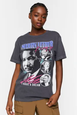 Women's Martin Luther King Jr Graphic T-Shirt Charcoal,