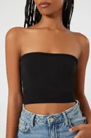 Women's Cropped Sweater-Knit Tube Top