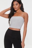 Women's Fitted Cropped Cami in Neutral Grey Medium