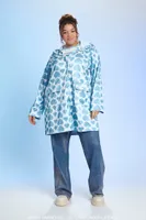 Women's Hello Kitty Rain Jacket in Light Blue, 3X