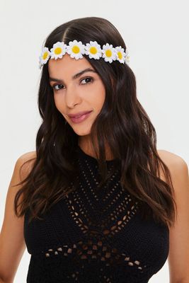 Floral Headwrap in White