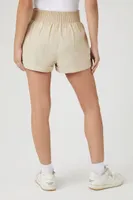 Women's Cuffed Drawstring Pull-On Shorts Sand