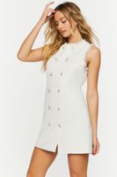 Women's Tweed Sleeveless Mini Dress Ivory