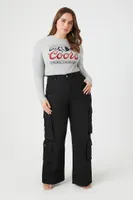 Women's Coors Graphic Cropped Top in Heather Grey, 2X