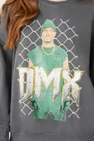 Women's Fleece DMX Graphic Pullover in Charcoal Small