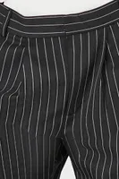 Women's Pinstriped Wide-Leg Trouser Pants