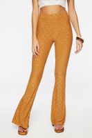 Women's Pointelle High-Rise Flare Pants