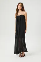 Women's Chiffon Sweetheart Maxi Dress