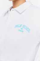 Women's Palm Beach Graphic Pullover in White/Blue Large