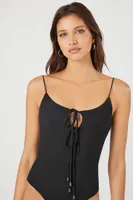 Women's Contour Reversible Bodysuit in Black/Toasted Almond, XS