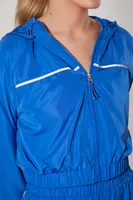 Women's Active Cropped Windbreaker Jacket in Sapphire, XS