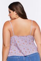 Women's Ditsy Floral Print Cami Lilac,