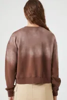 Women's Cloud Wash Drop-Sleeve Pullover in Brown Small