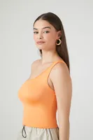 Women's One-Shoulder Tank Top in Island Mango Small