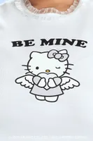 Women's Lace-Trim Hello Kitty Graphic T-Shirt in Vanilla, 3X