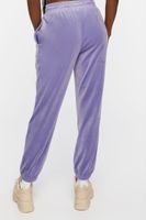 Women's Velour Drawstring Joggers in Purple, XL