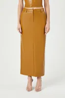 Women's Faux Leather Maxi Skirt