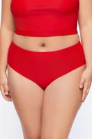 Women's Cheeky Bikini Bottoms in High Risk Red, 0X