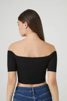 Women's Sweater-Knit Off-the-Shoulder Top