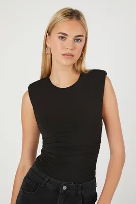 Women's Padded Sleeveless Bodysuit in Black Small
