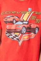 Men Corvette Graphic Tee in Red Medium