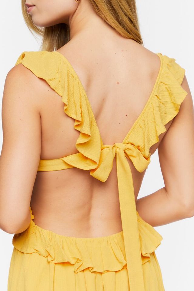 Yellow Brick Road Ruffle Midi Dress