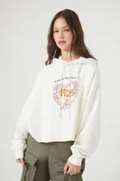 Women's Look But Dont Touch Graphic Hoodie in Cream Medium