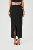 Women's Cargo Slit Straight Maxi Skirt