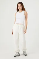 Women's Scuba Knit Drawstring Joggers in Cream Medium