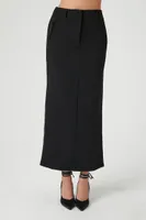 Women's Midi Column Slit Skirt Black