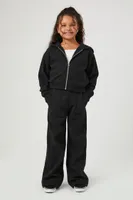 Girls Fleece Straight-Leg Pants (Kids)