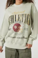 Women's Fleece Athletics Graphic Pullover Light Grey