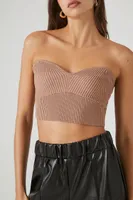 Women's Glitter Sweater-Knit Tube Top