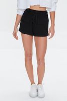 Women's Cuffed High-Rise Shorts in Black Small