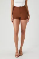 Women's High-Rise Pull-On Shorts in Brown Medium