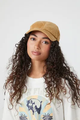 Corduroy Baseball Cap in Tan