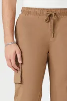 Men Drawstring Cargo Skinny Pants
