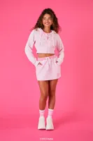 Women's Barbie Cropped Zip-Up Hoodie