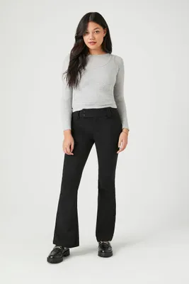 Women's Flare Trouser Pants in Black, 11