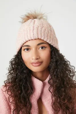 Cable Knit Pom Beanie