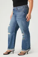 Women's Stretch-Denim Boyfriend Jeans in Medium Denim, 18