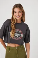 Women's Nashville Graphic Cropped T-Shirt in Charcoal Large