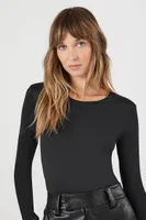 Women's Contour Long-Sleeve Bodysuit in Black, XL