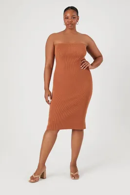 Women's Sweater Tube Dress in Praline, 1X