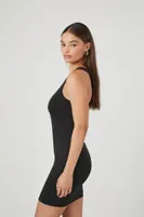 Women's Contour Racerback Mini Dress in Black, XXL