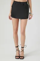 Women's Cargo A-Line Mini Skirt in Black Small