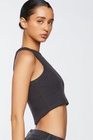 Women's Cropped Tank Top in Black, XL